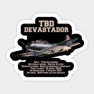 TBD Devastator | WW2 Plane Sticker